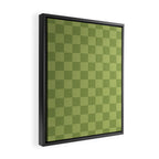 Textured Plaid pattern green and sage Framed Canvas Print Gallery Image 2