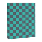Textured Plaid pattern purple and teal Canvas Print Gallery Image 8