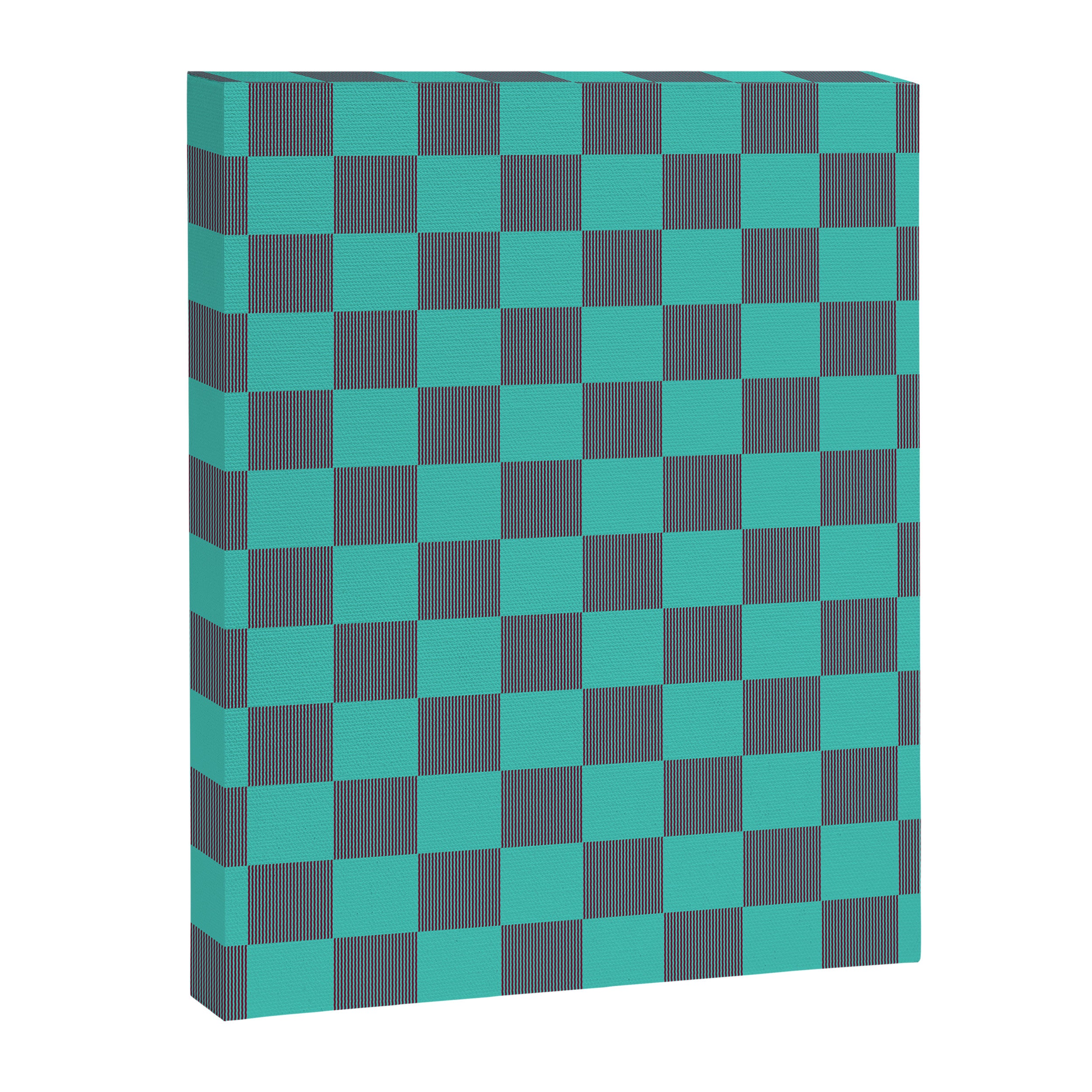 Textured Plaid pattern purple and teal Canvas Print Gallery Image 8