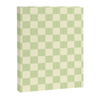 Textured Plaid pattern sage and white Canvas Print Gallery Image 8