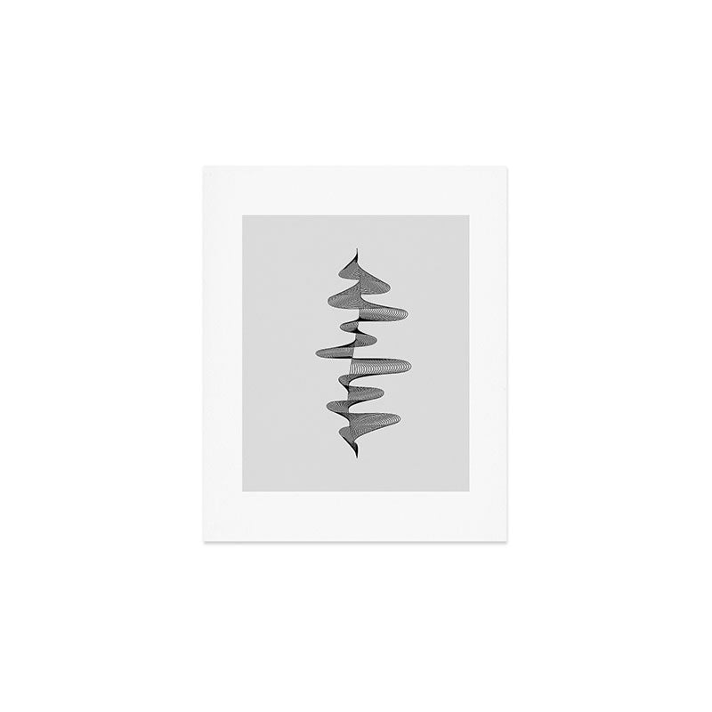 Abstract 80s Soundwave Art Music Audio black and white Musical design home wall bedroom decor Art Pr Art Print Gallery Image 1