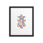 Do Something Today That Your Future Self Will Thank You For in Rainbow Watercolors Framed Art Print Gallery Image 6