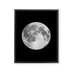 Full Moon print black-white photograph new lunar eclipse poster bedroom home wall decor Framed Canvas Print Gallery Image 8