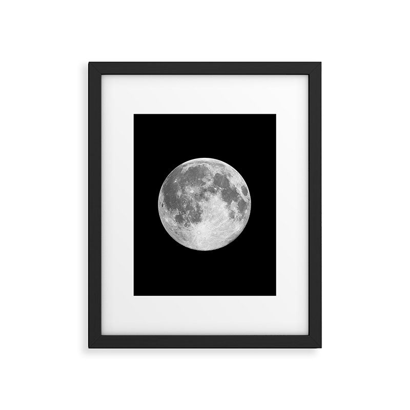 Full Moon print black-white photograph new lunar eclipse poster bedroom home wall decor Framed Art Print Gallery Image 6