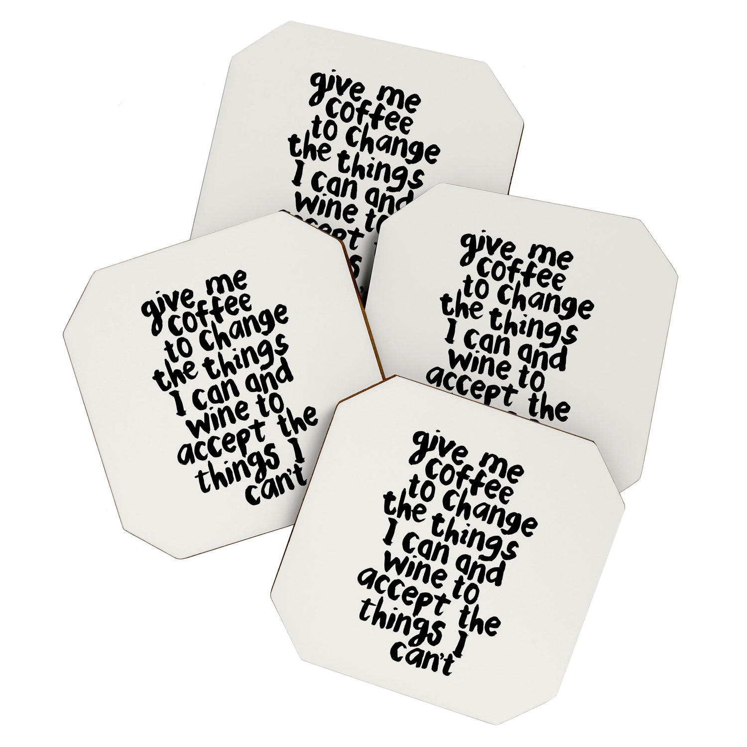 Give Me Coffee to Change the Things I Can and Wine to Accept the Things I Can't Coaster Gallery Image 1