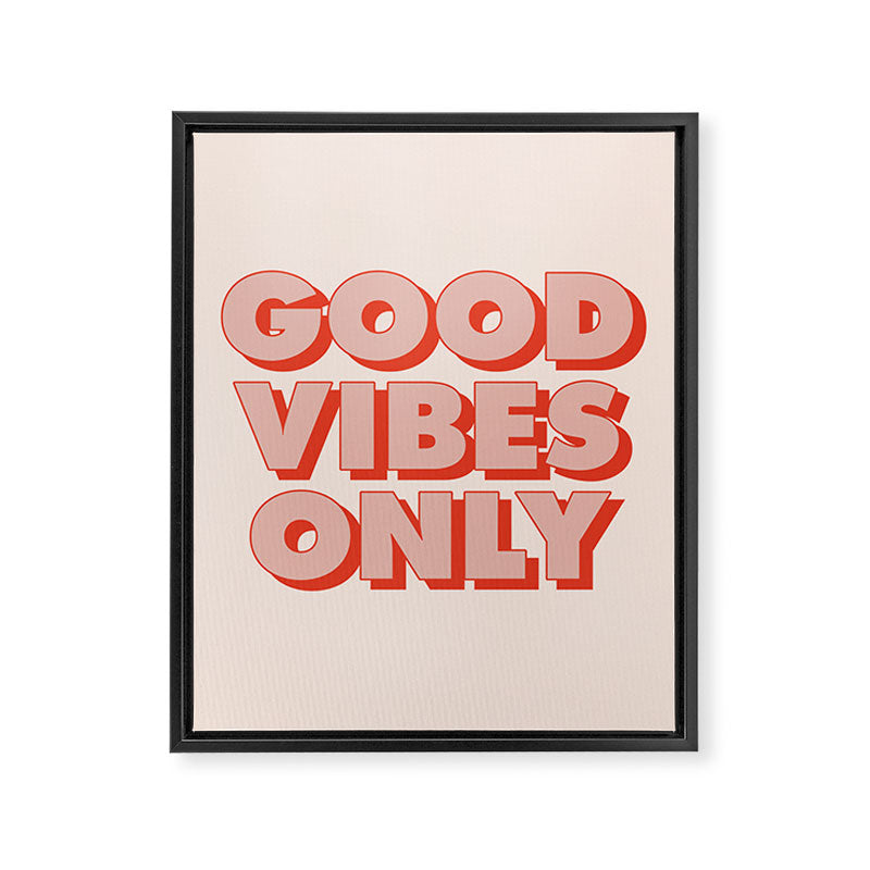 Good Vibes Only Framed Canvas Print Gallery Image 8