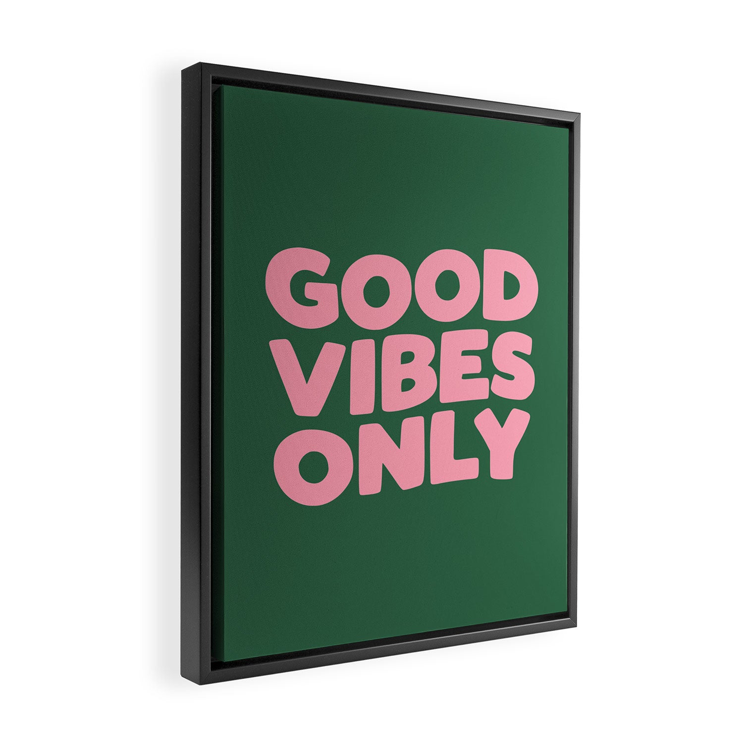 Good Vibes Only Framed Canvas Print Gallery Image 2