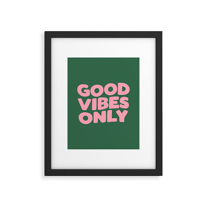 Good Vibes Only Framed Art Print Gallery Image 1