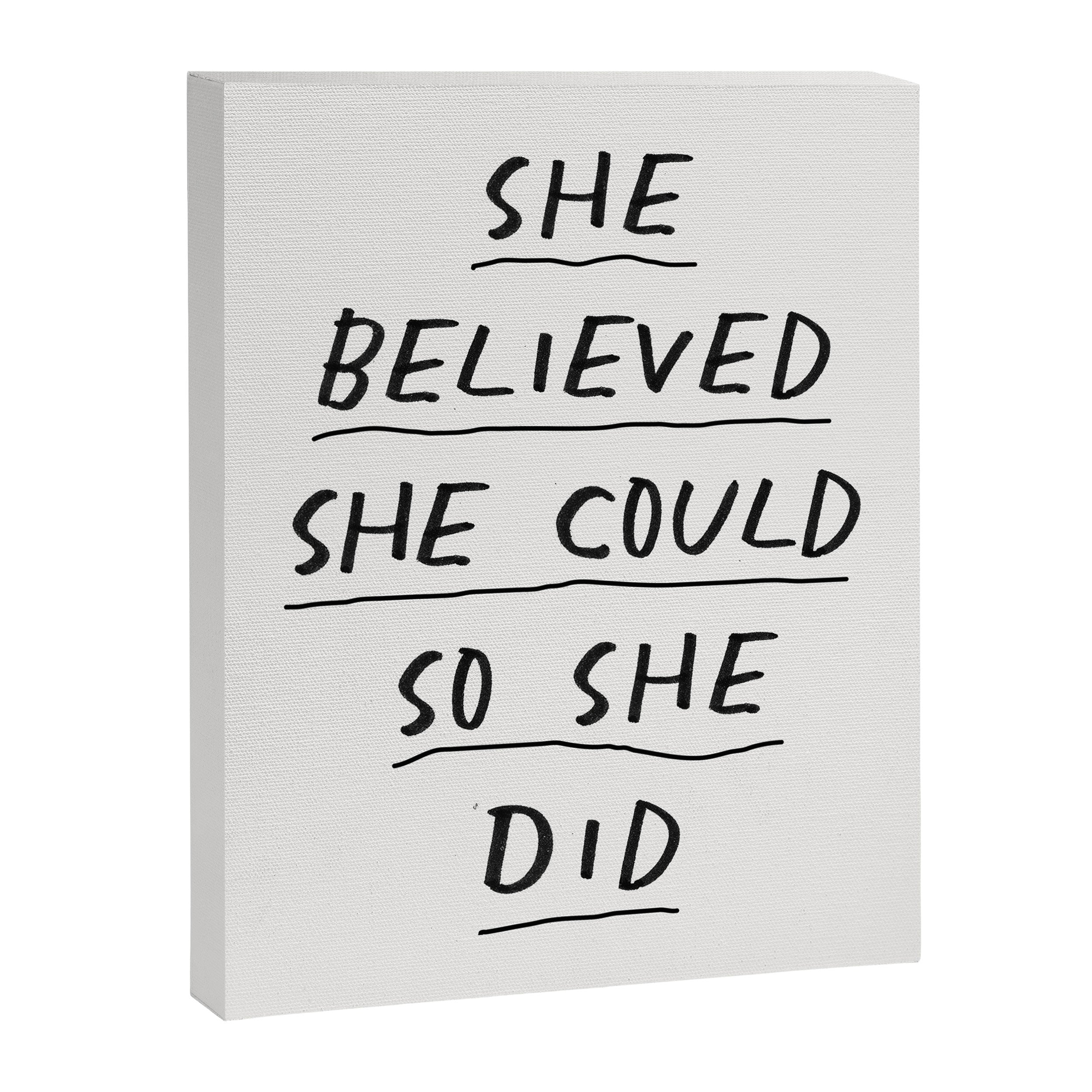 She Believed She Could So She Did Canvas Print Gallery Image 8