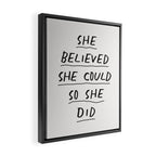 She Believed She Could So She Did Framed Canvas Print Gallery Image 2
