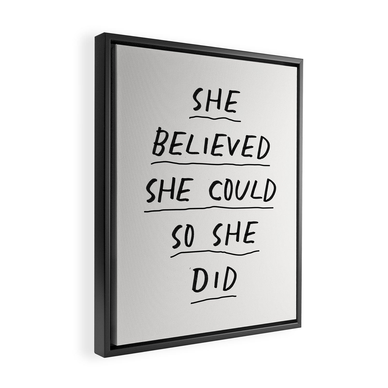 She Believed She Could So She Did Framed Canvas Print Gallery Image 2