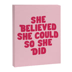 She Believed She Could So She Did in Pink Canvas Print Gallery Image 8