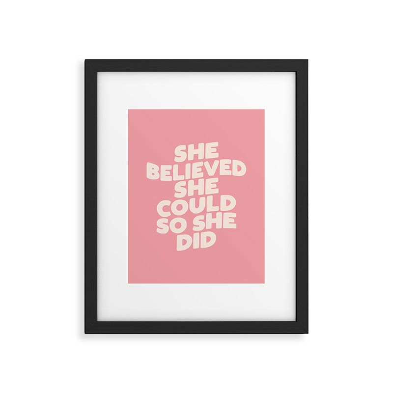 She Believed She Could So She Did Framed Art Print Gallery Image 6