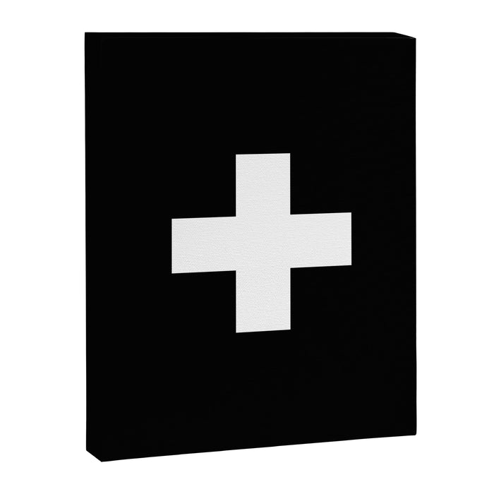 Swiss Cross Black and White Scandinavian Design for minimalism home room wall decor art apartment Canvas Print Gallery Image 1