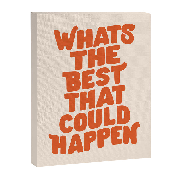 Whats The Best That Could Happen in Peach Fuzz Canvas Print Gallery Image 1