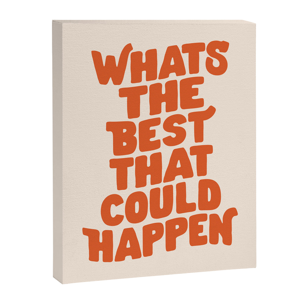 Whats The Best That Could Happen in Peach Fuzz Canvas Print Gallery Image 8