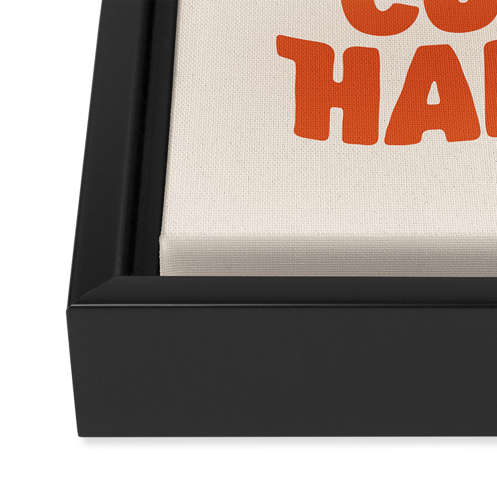 Whats The Best That Could Happen in Peach Fuzz Framed Canvas Print Gallery Image 3
