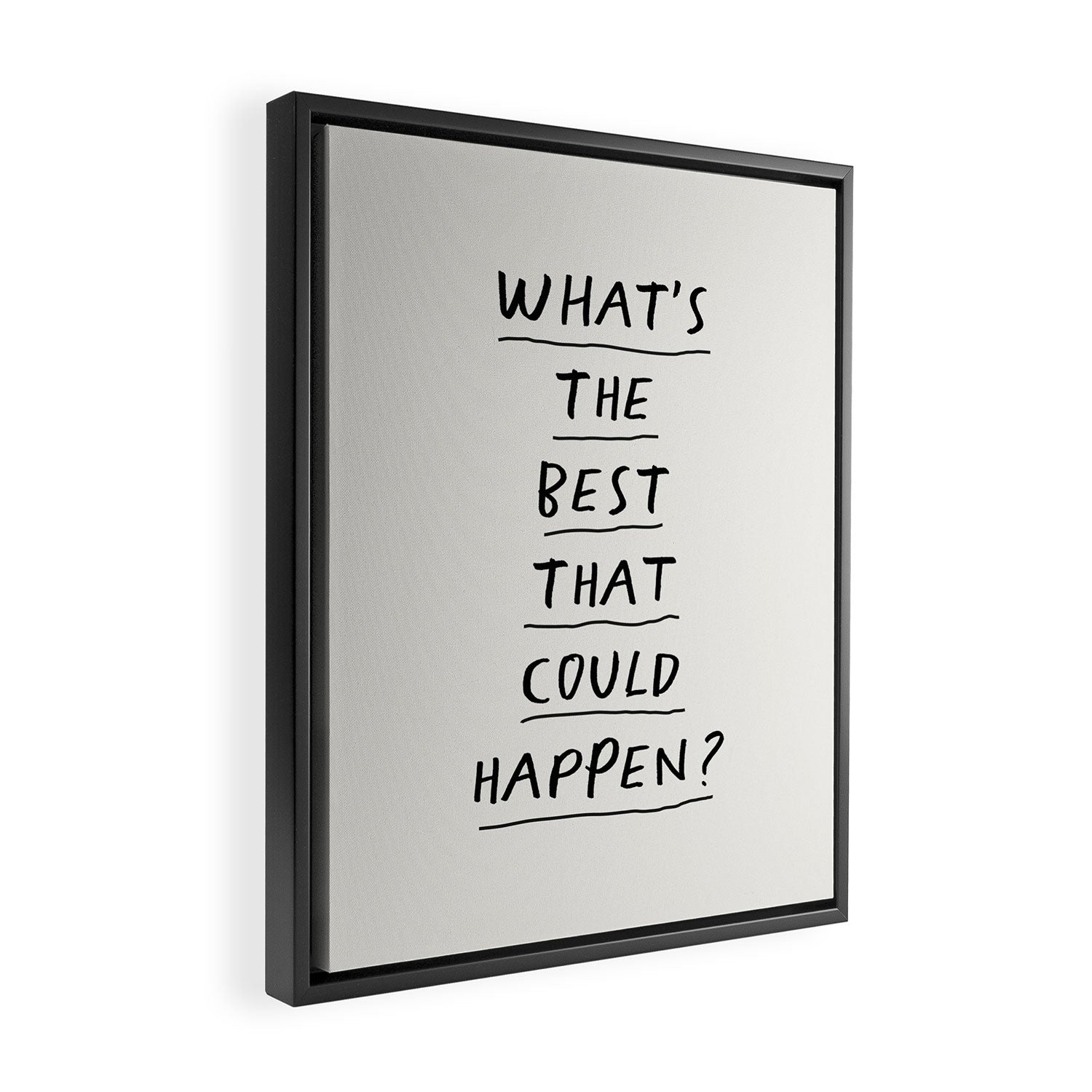 What's The Best That Could Happen Framed Canvas Print Gallery Image 2