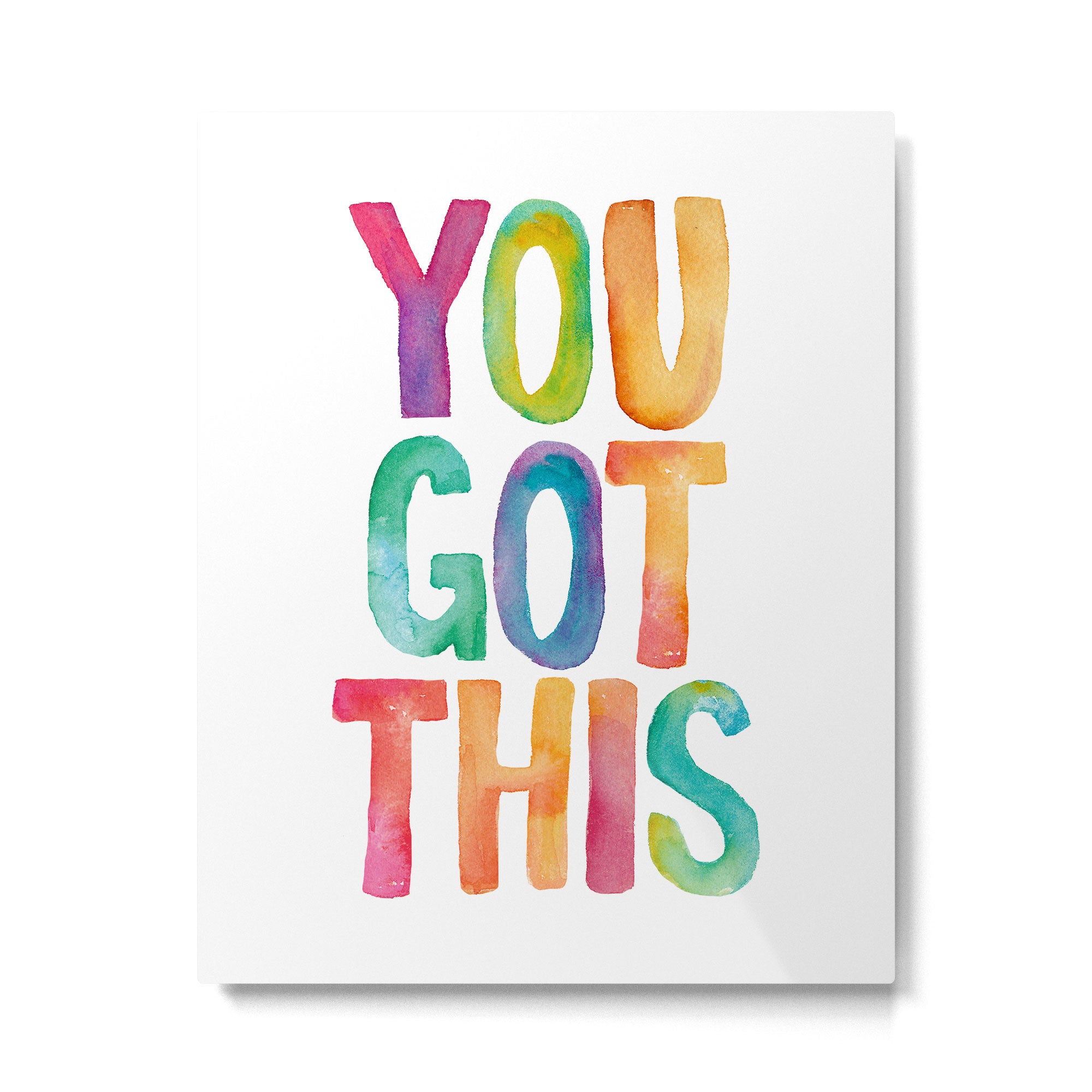 You Got This Rainbow Watercolor Metal Print Gallery Image 6