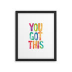 You Got This Rainbow Watercolor Framed Art Print Gallery Image 6