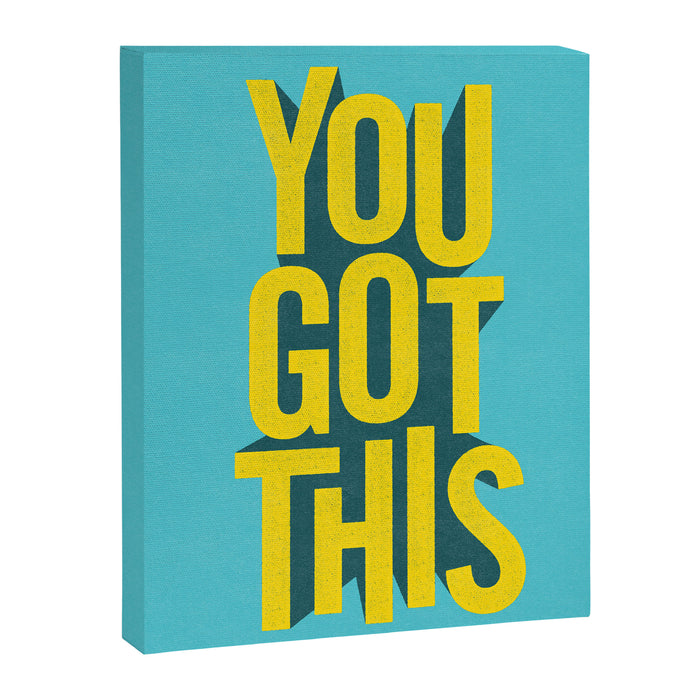 You Got This motivational typography poster inspirational quote bedroom wall home decor Canvas Print Gallery Image 1