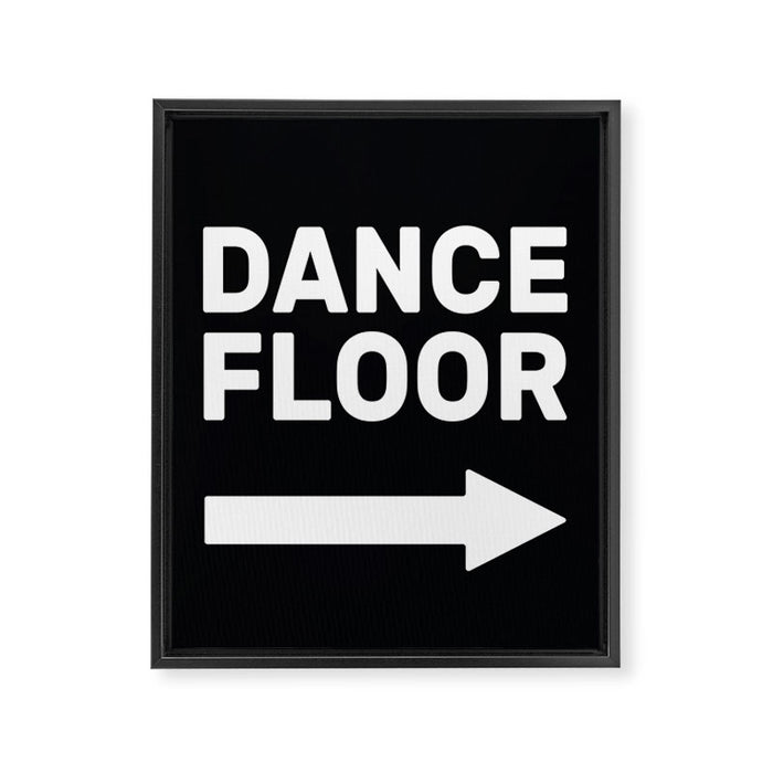 Dance Floor (arrow pointing right) Framed Canvas Print Gallery Image 1