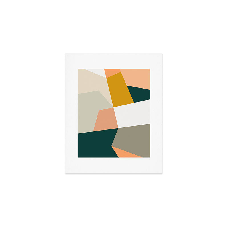 Abstract Geometric 27 Green Art Print Gallery Image 1