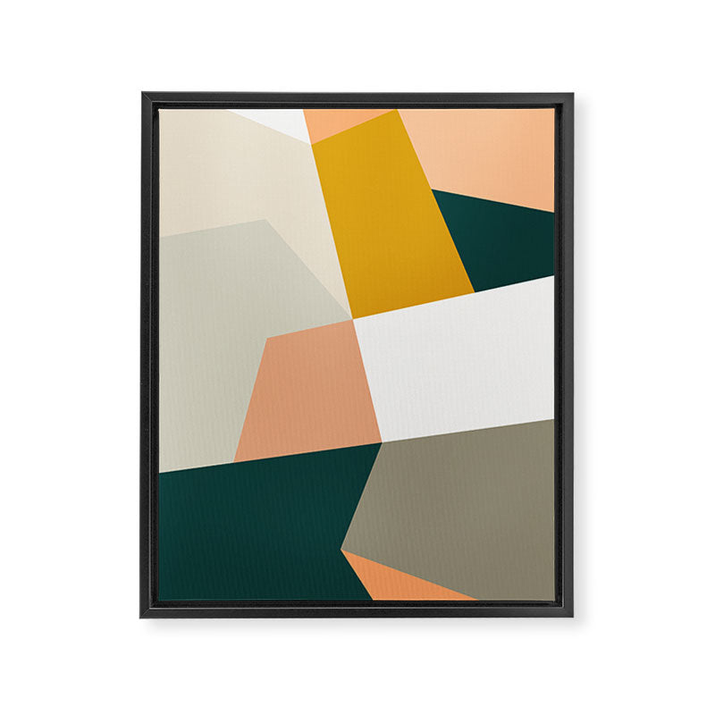 Abstract Geometric 27 Green Framed Canvas Print Gallery Image 6