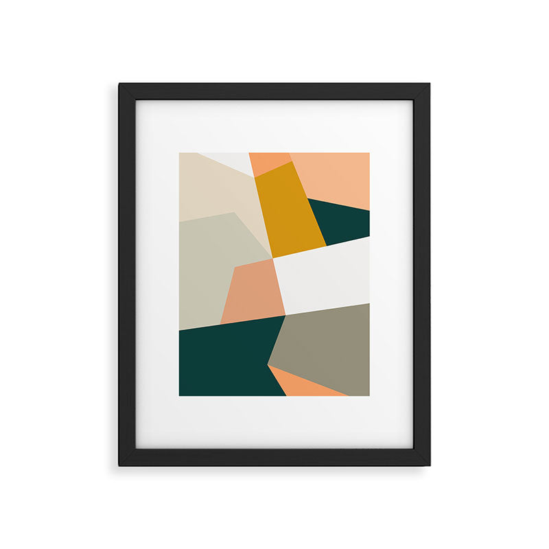 Abstract Geometric 27 Green Framed Art Print Gallery Image 5