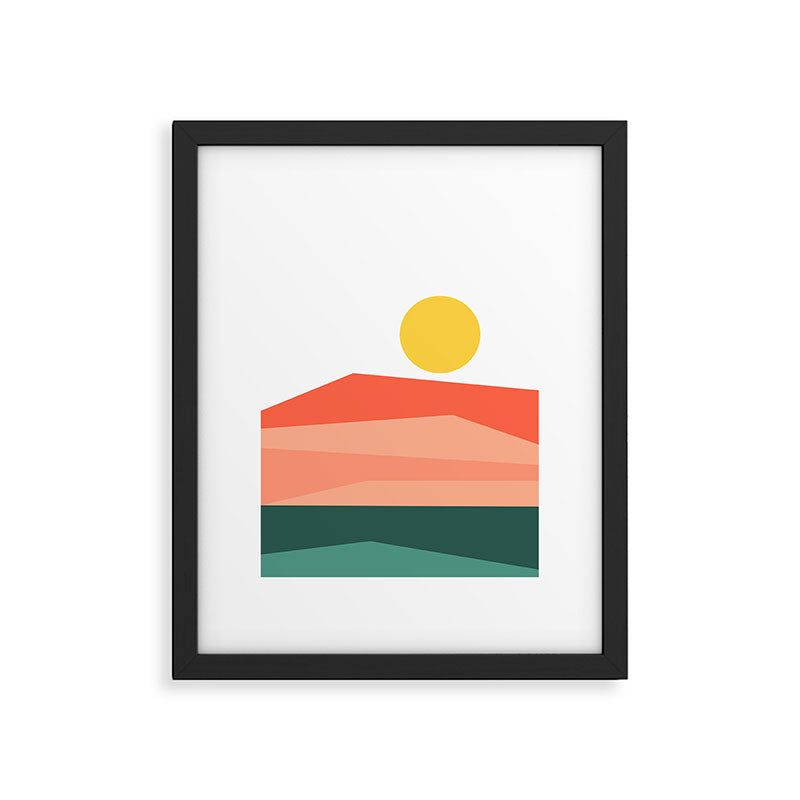Abstract Landscape 09 Red Framed Art Print Gallery Image 6