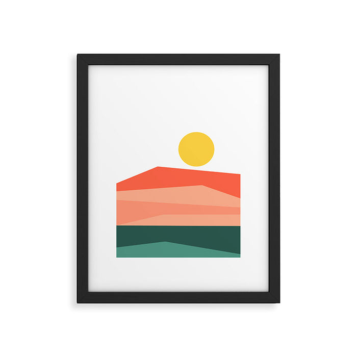 Abstract Landscape 09 Red Framed Art Print Gallery Image 1