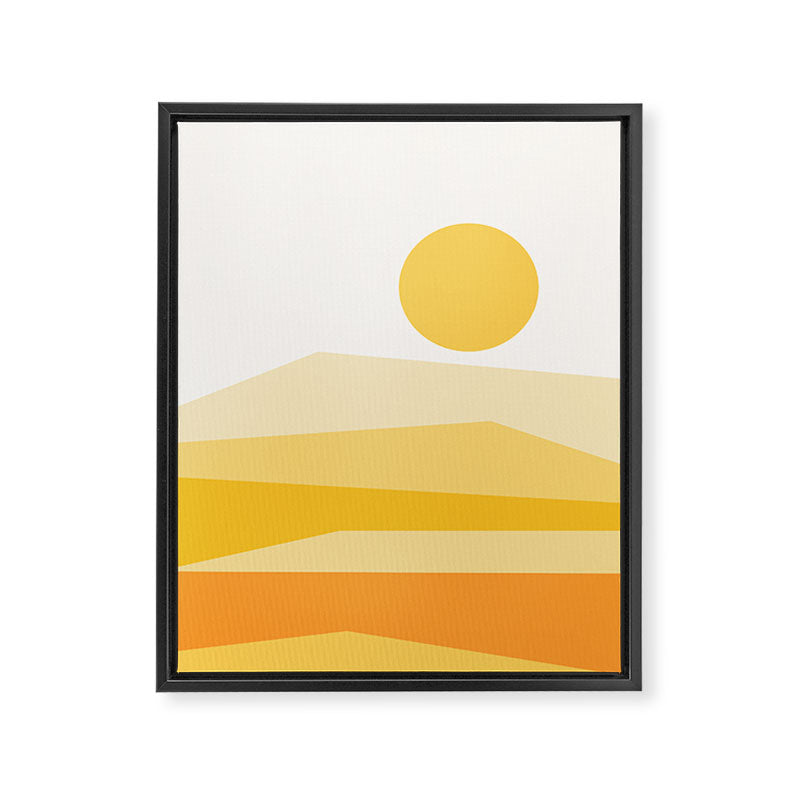 Abstract Landscape 09 Yellow Framed Canvas Print Gallery Image 8
