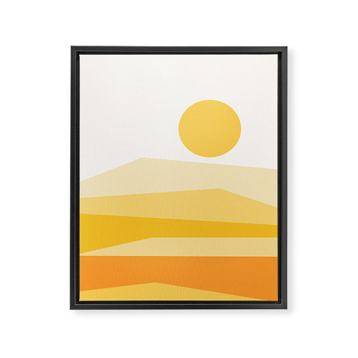 Abstract Landscape 09 Yellow Framed Canvas Print Gallery Image 1