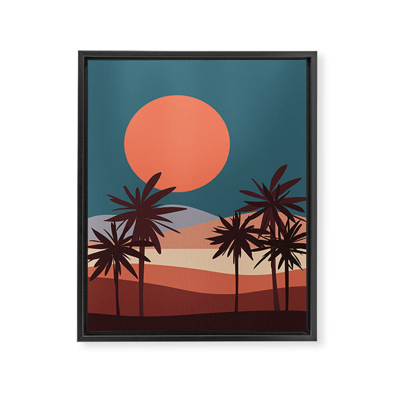 Abstract Landscape 13 Portrait Framed Canvas Print Gallery Image 8