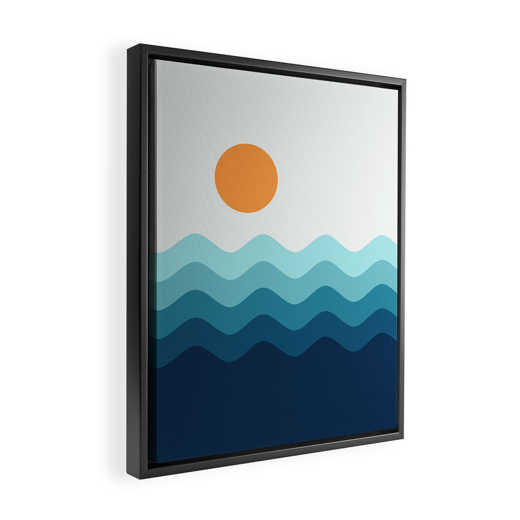 Abstract Landscape 14 Portrait Framed Canvas Print Gallery Image 2