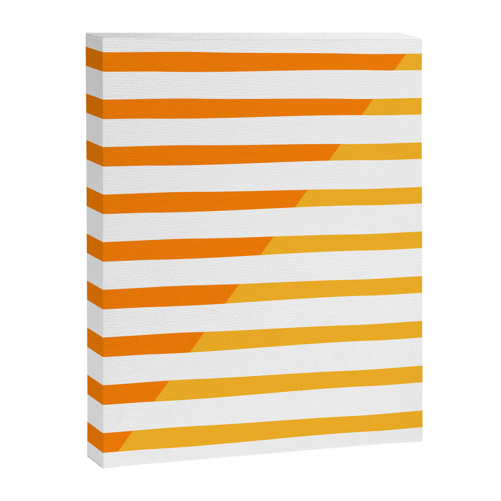 Beach Stripes Orange Yellow Canvas Print Gallery Image 8