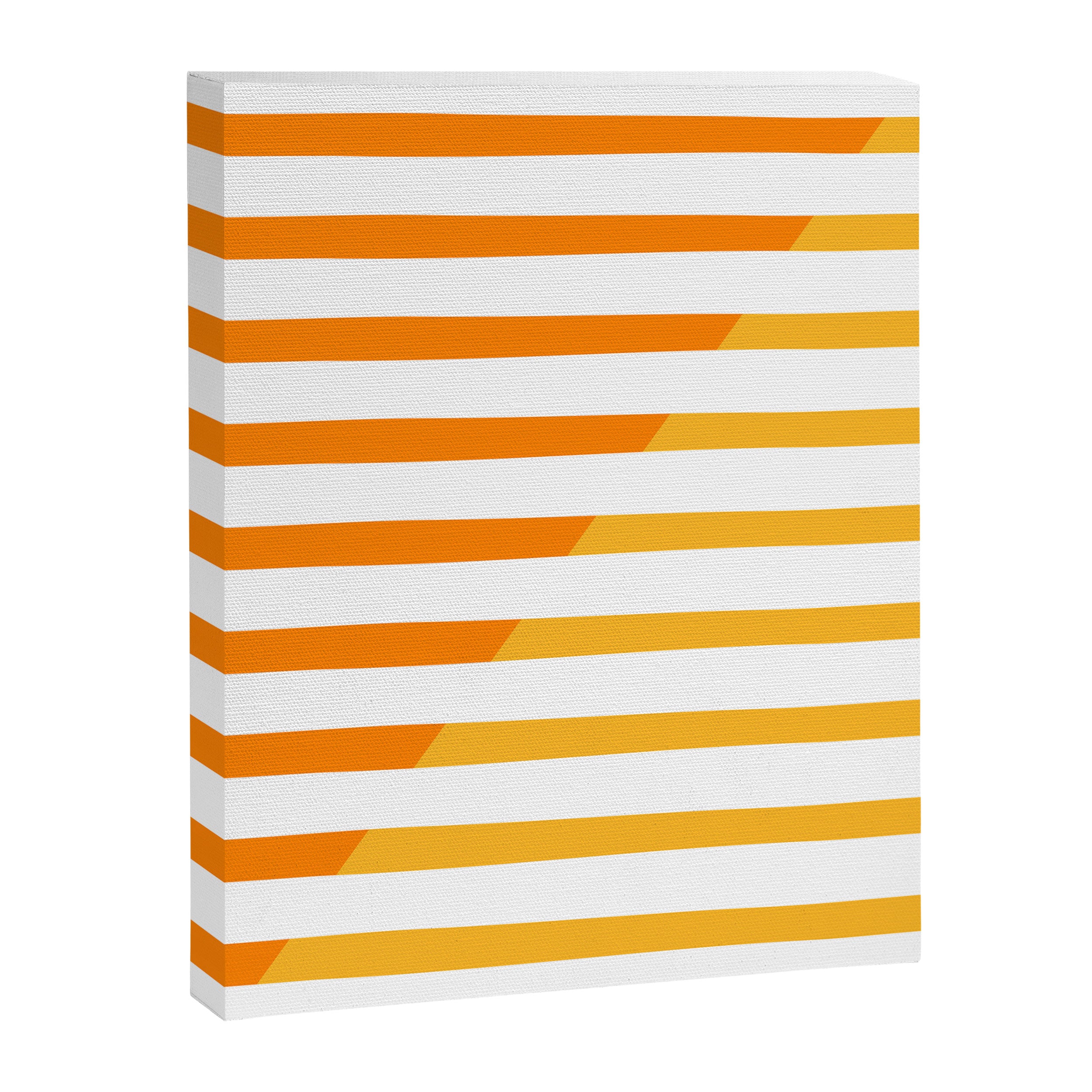 Beach Stripes Orange Yellow Canvas Print Gallery Image 8