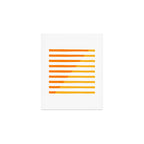 Beach Stripes Orange Yellow Art Print Gallery Image 1