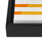 Beach Stripes Orange Yellow Framed Canvas Print Gallery Image 3