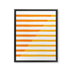 Beach Stripes Orange Yellow Framed Canvas Print Gallery Image 8