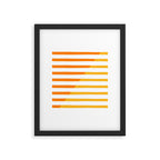 Beach Stripes Orange Yellow Framed Art Print Gallery Image 6