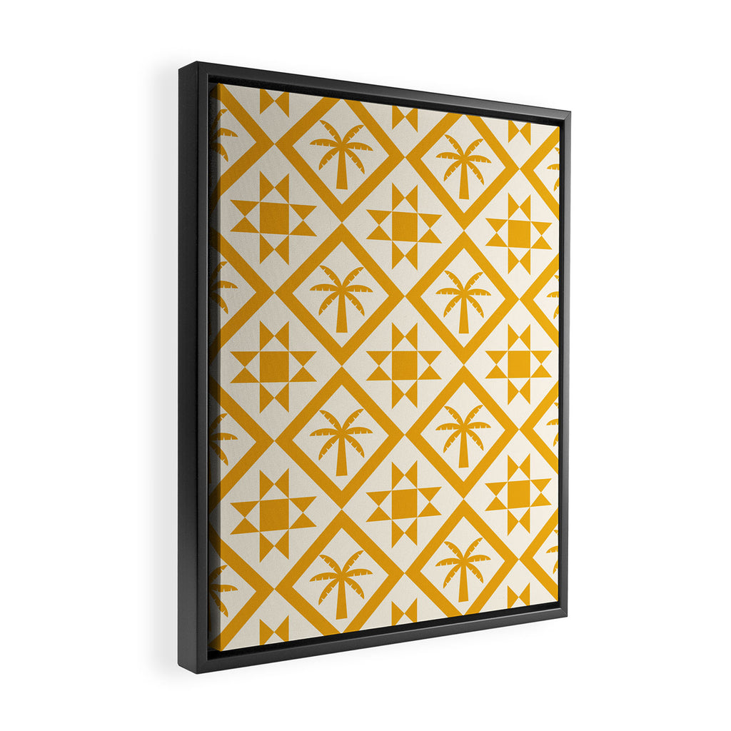 Bohemian Geometric Pattern 03A Framed Canvas Print Gallery Image 2