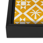 Bohemian Geometric Pattern 03B Framed Canvas Print Gallery Image 3