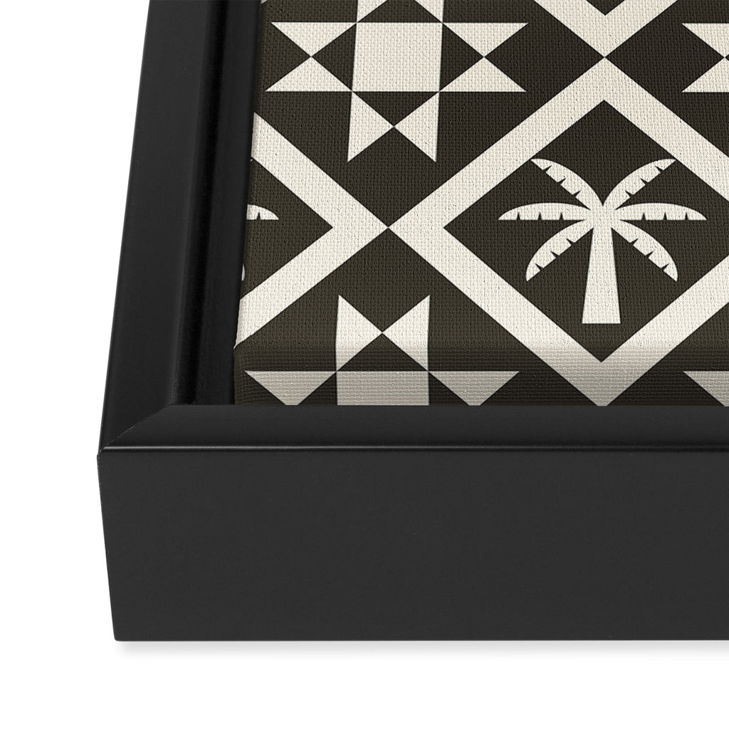 Bohemian Geometric Pattern 05B Framed Canvas Print Gallery Image 3