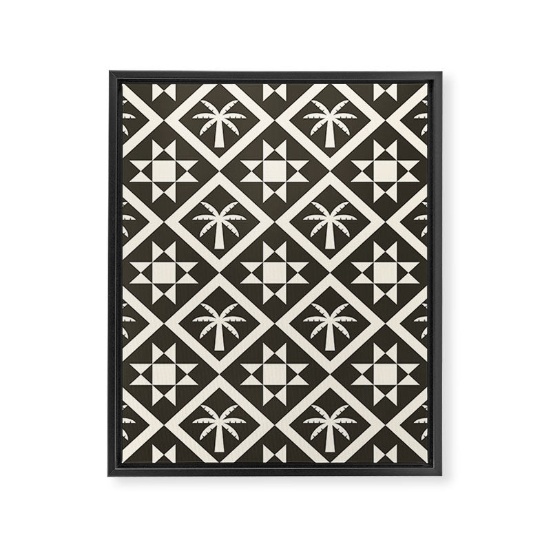 Bohemian Geometric Pattern 05B Framed Canvas Print Gallery Image 8