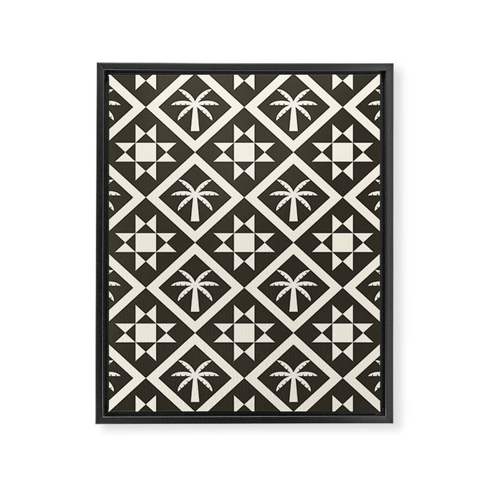 Bohemian Geometric Pattern 05B Framed Canvas Print Gallery Image 1