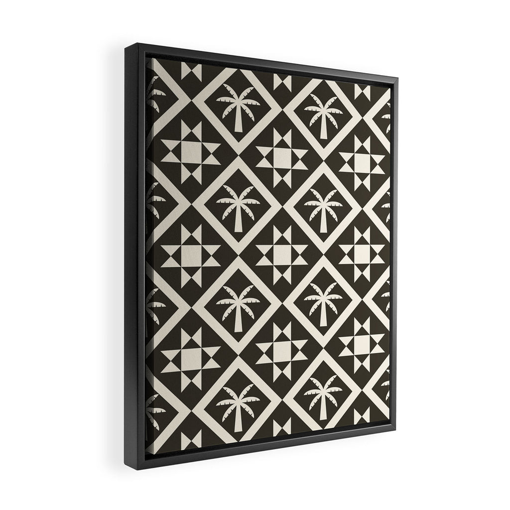 Bohemian Geometric Pattern 05B Framed Canvas Print Gallery Image 2