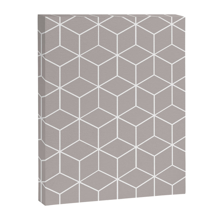 Cube Geometric 03 Grey Canvas Print Gallery Image 1