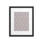 Cube Geometric 03 Grey Framed Art Print Gallery Image 6