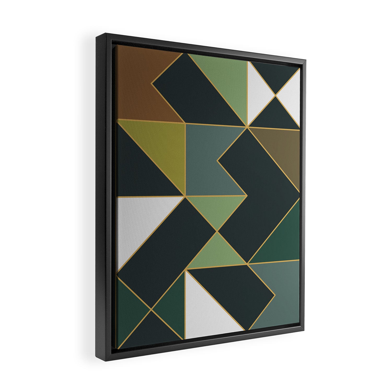 Deco Geometric 02 Framed Canvas Print Gallery Image 2